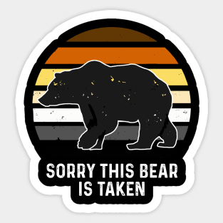 Sorry This Bear is Taken Bear Brotherhood Flag Gay Pride Sticker